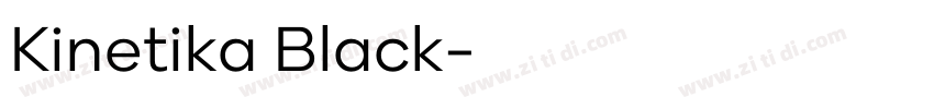 Kinetika Black字体转换